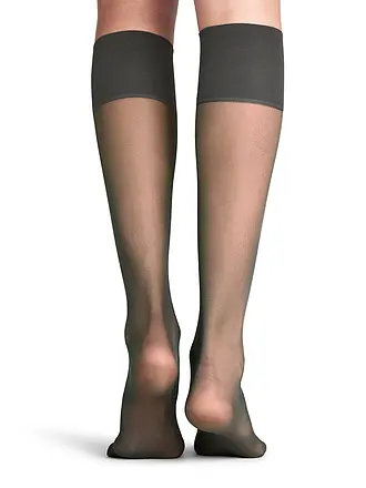 FALKE | Kneehighs PURE MATT 20 Den mushroom | grau
